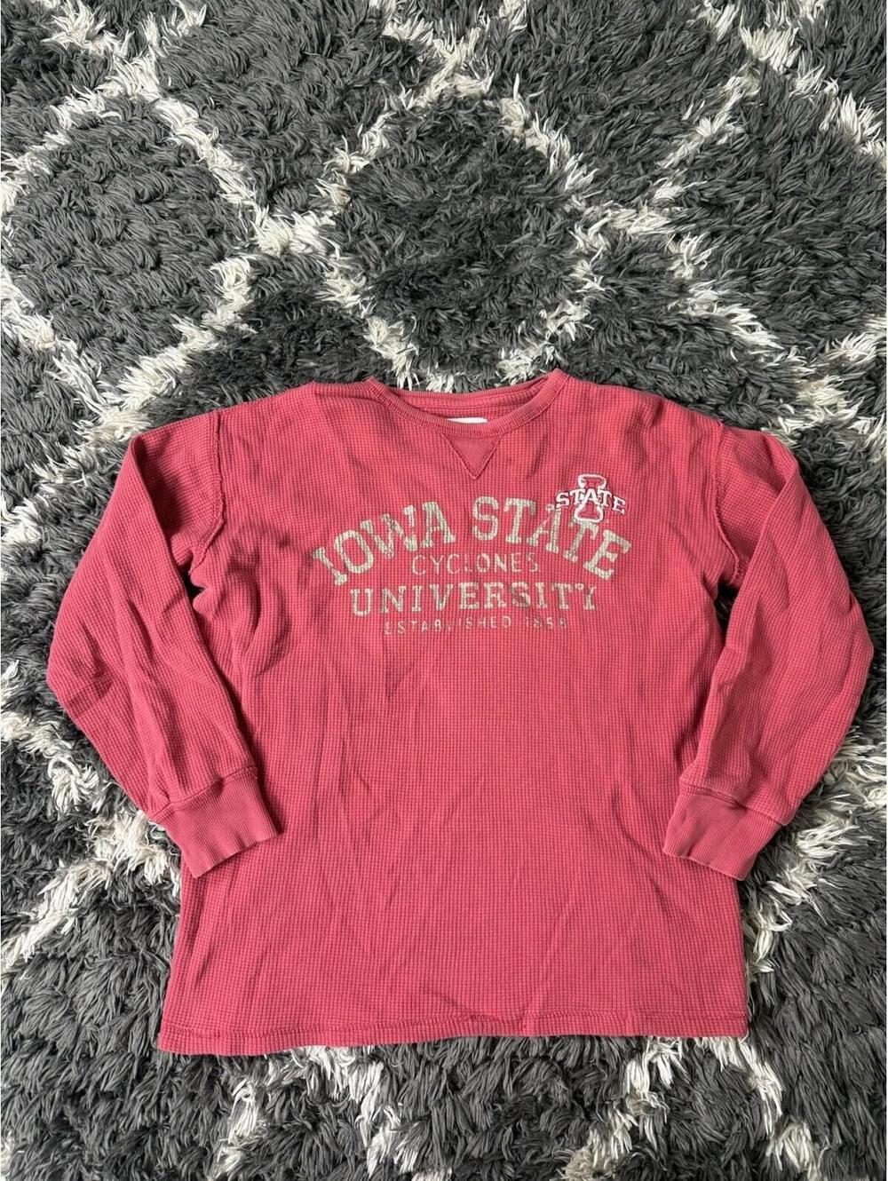 Vintage 90s Iowa State Cyclones Champion Sweatshirt Adult XL Red Crewneck